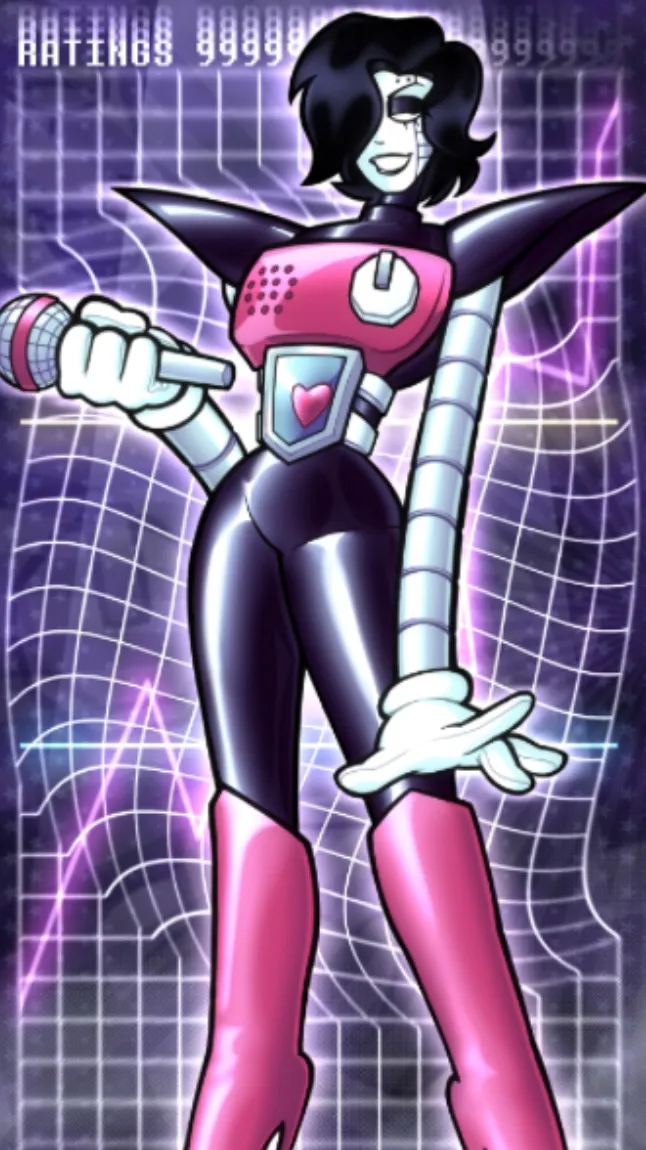 ai character: Mettaton EX background