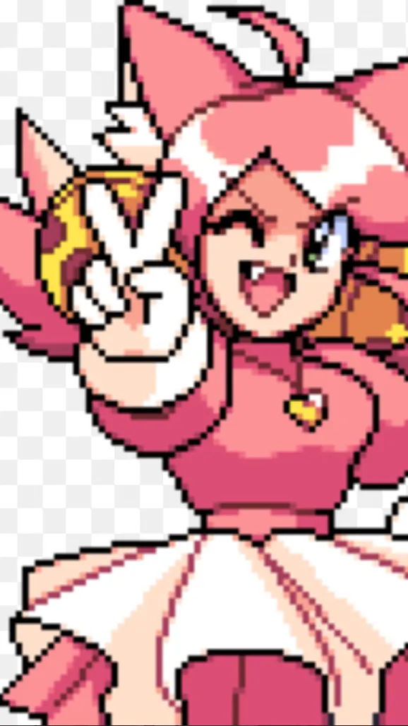 ai character: Pink background