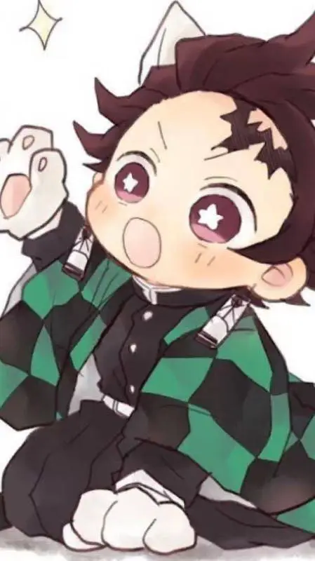 ai character: cat tanjiro Kamado background