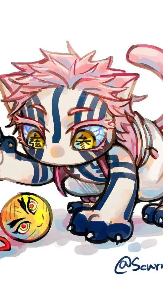 ai character: cat akaza  background