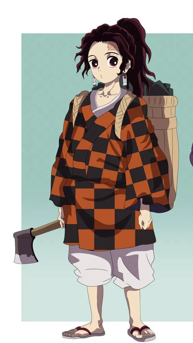 ai character: tanjiruo Kamado  background