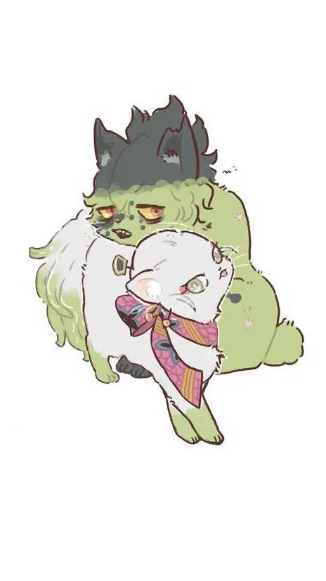 ai character: cat gyutaro  background