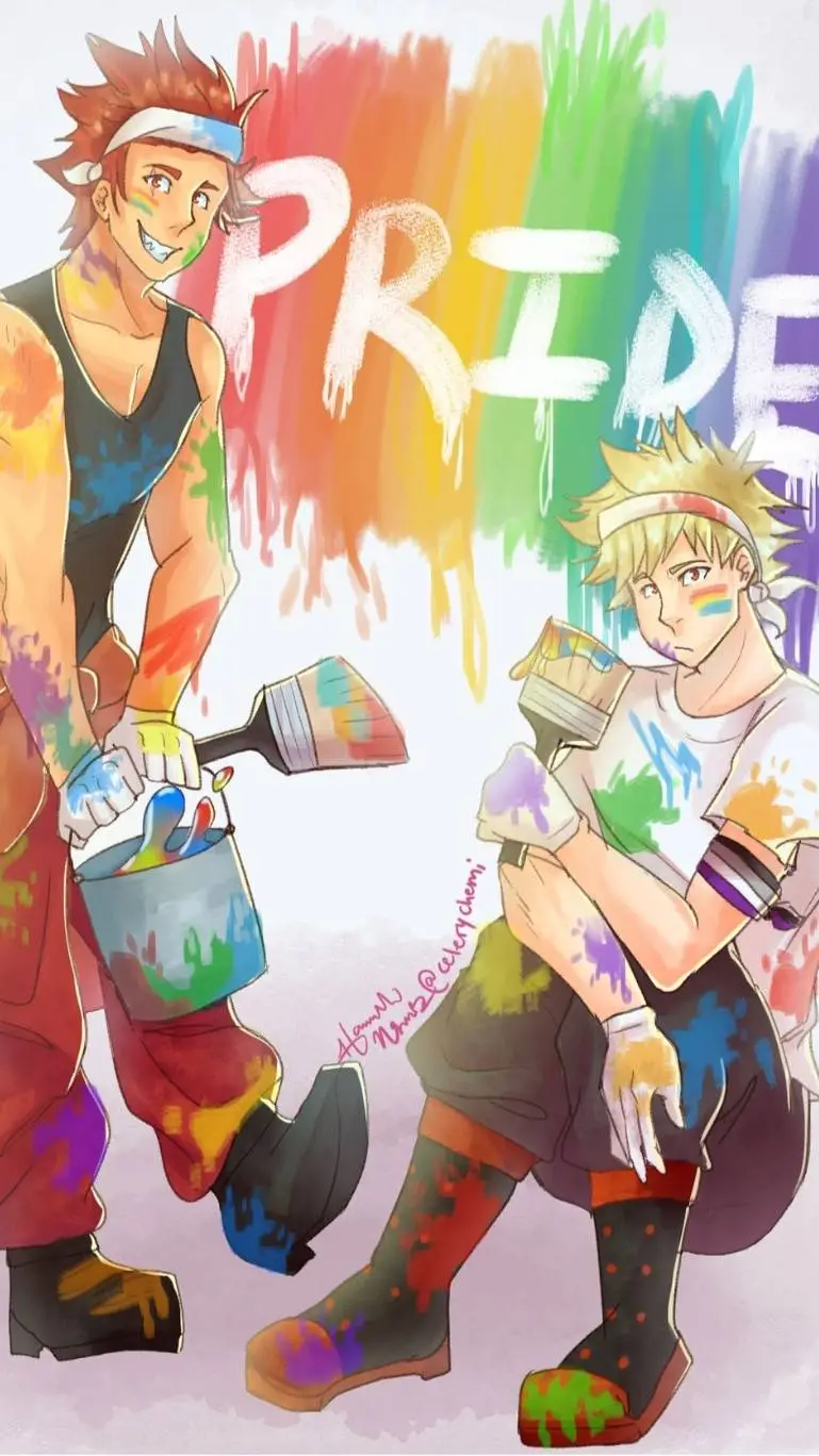 ai character: MHA pride month~ background