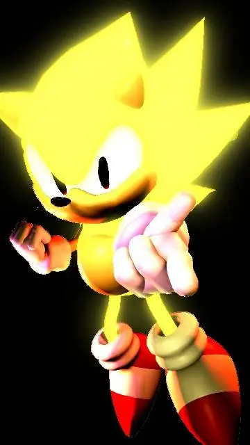 ai character: Super sonic  background