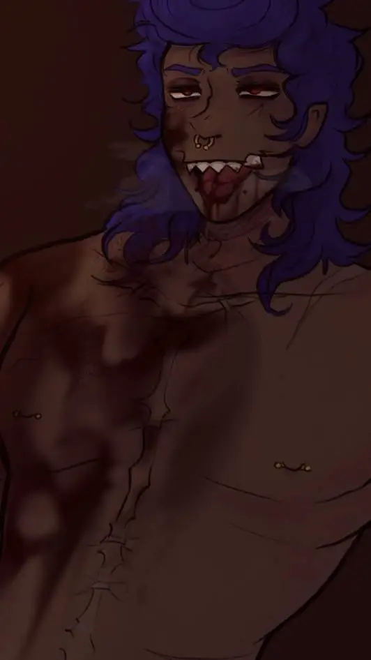ai character: human butcher  background