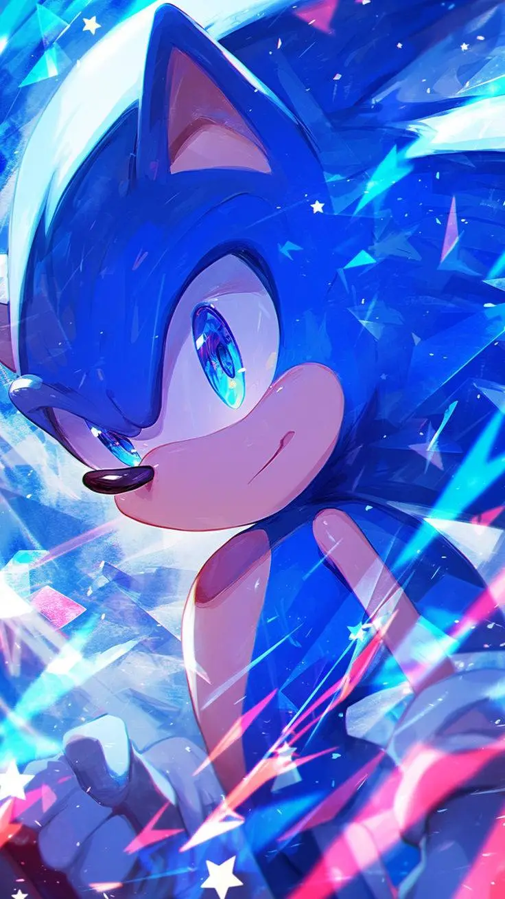 ai character: Sonic cree background