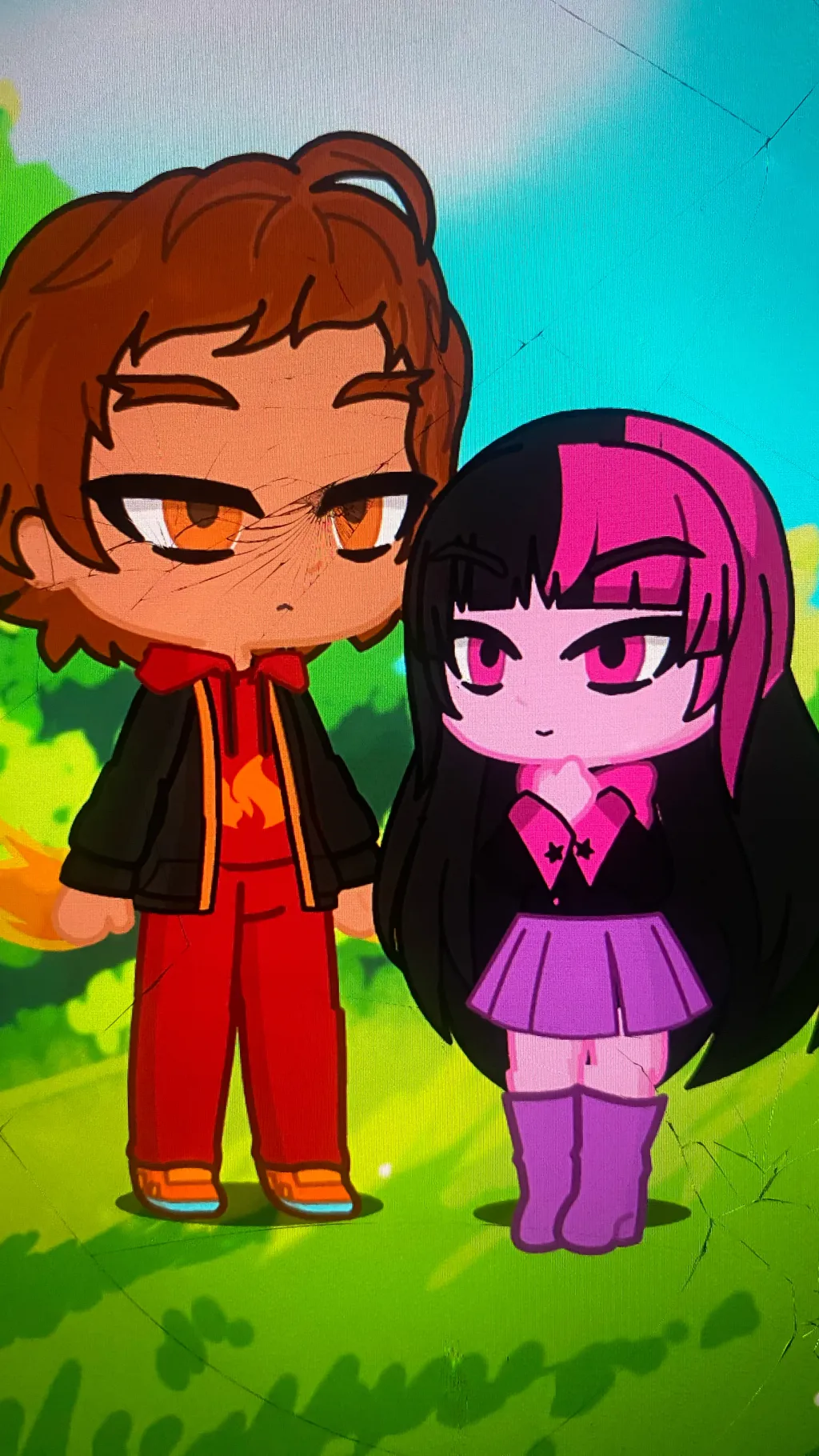 ai character: Draculaura x Heath background