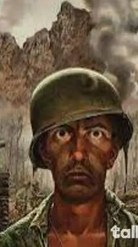 ai character: world war man background