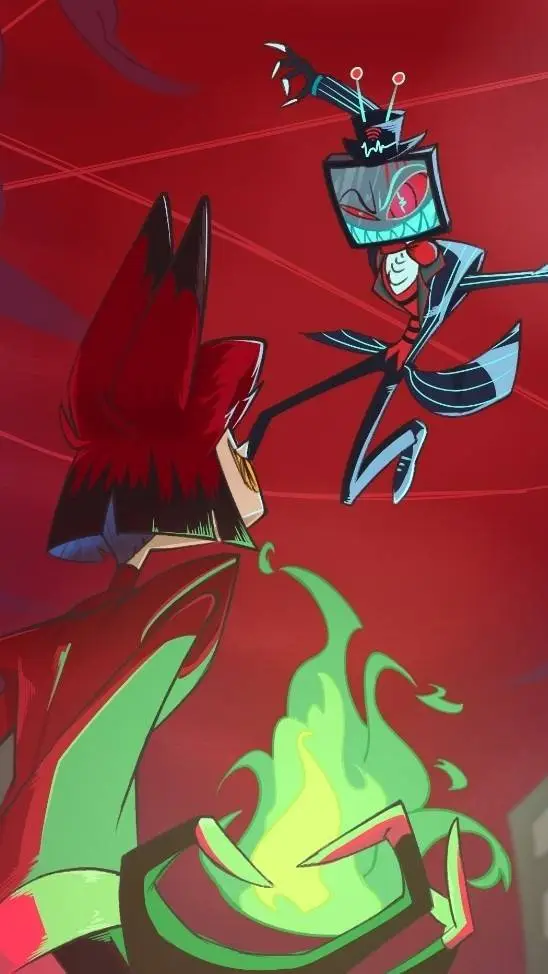 ai character: Alastor vs Vox background