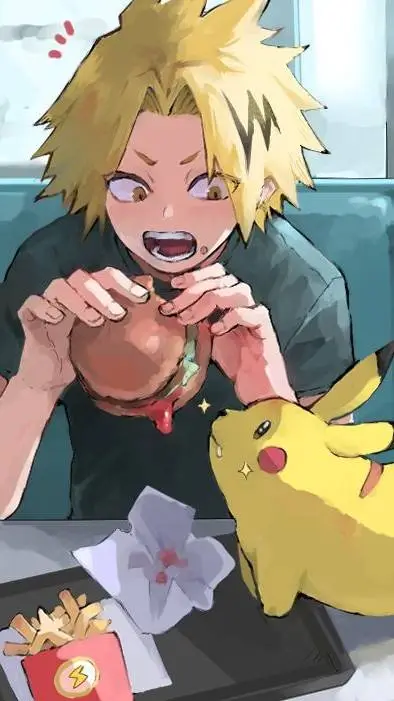 ai character: Denki Kaminari background