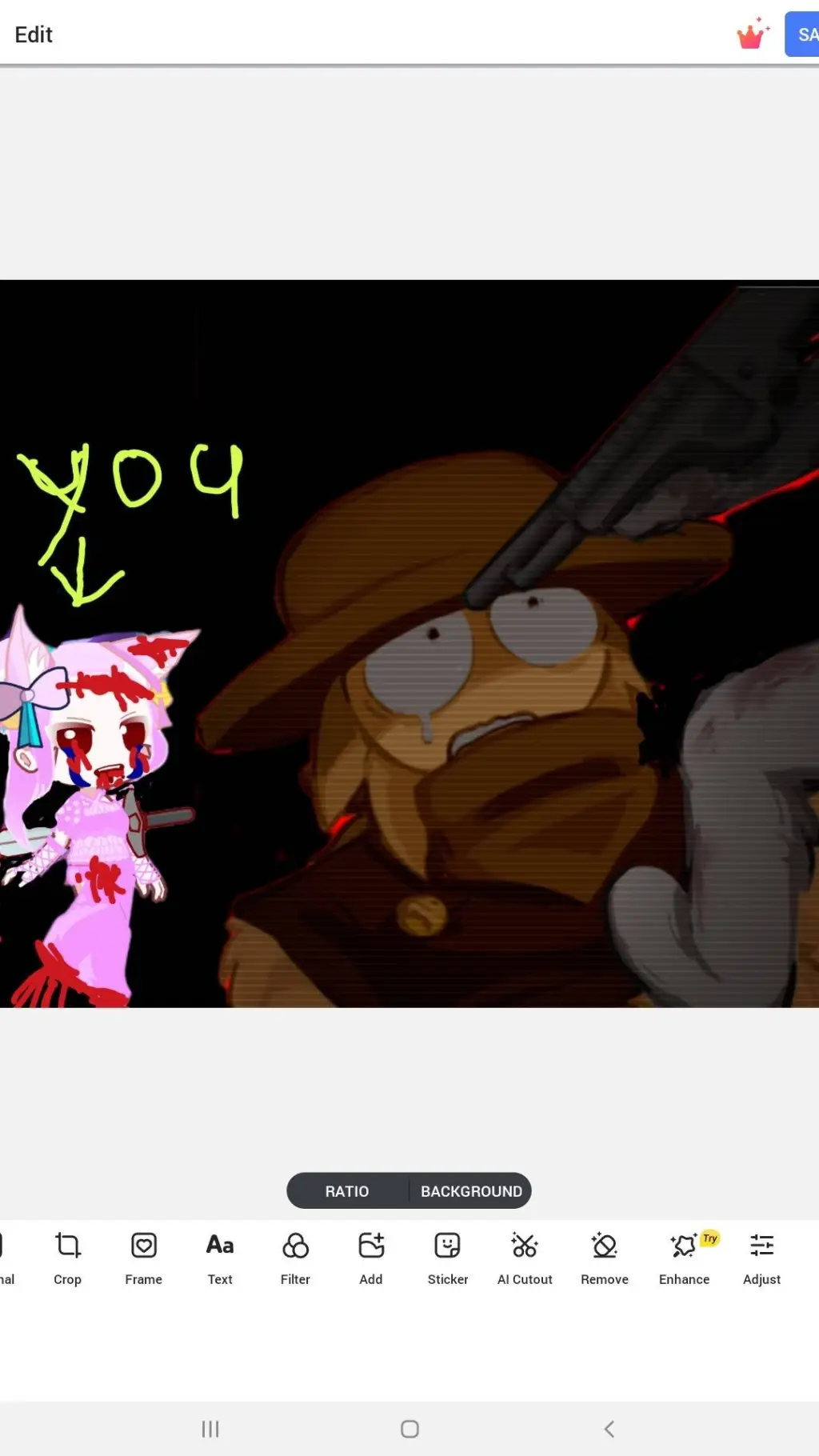 ai character: Tan background