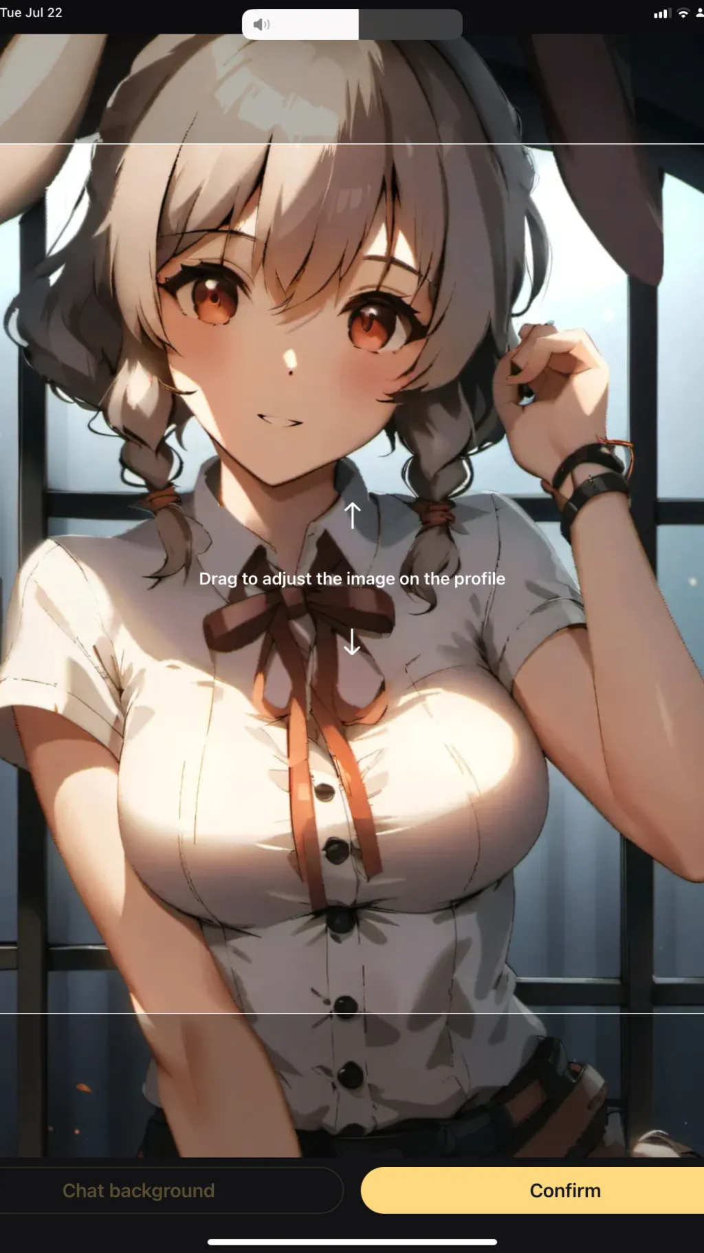 ai character: Bunny girl suit background
