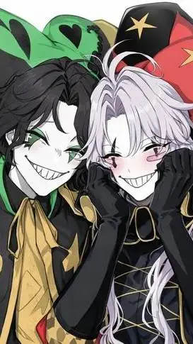 ai character: Harlequin&pierrot background