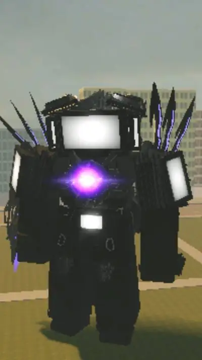 ai character: Titan TV man   background