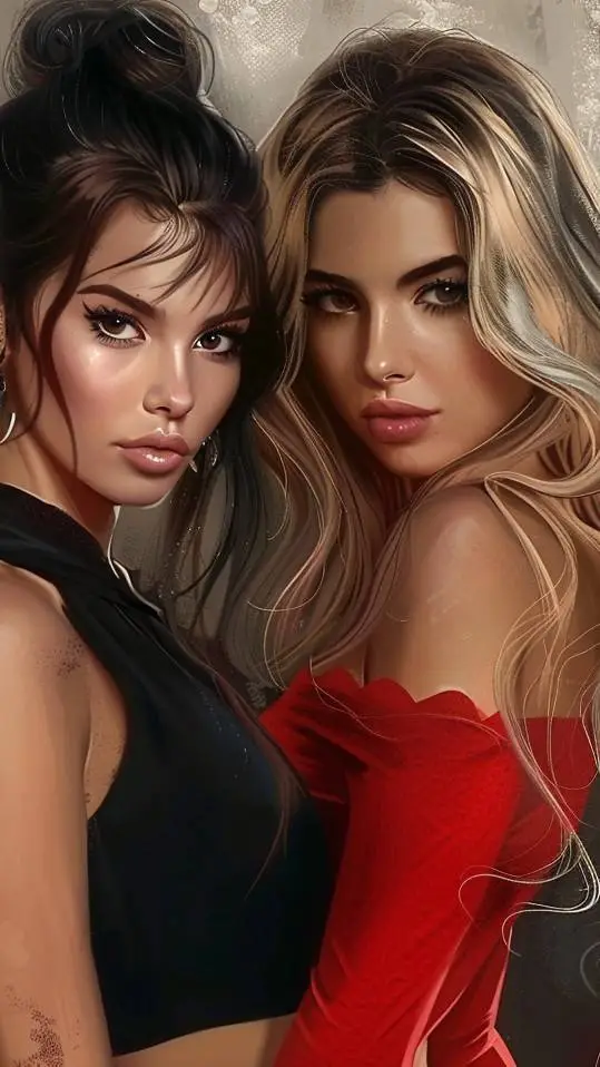 ai character: Samantha & Crystal background