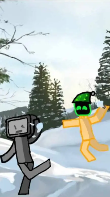 ai character: Snowy Day... background