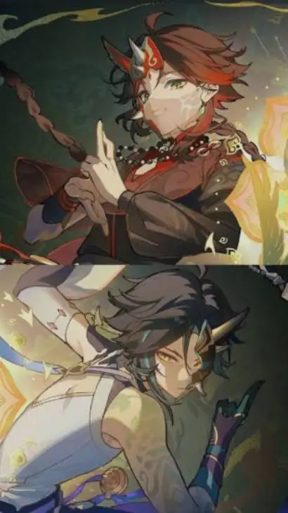 ai character: red xiaoo and xiao background