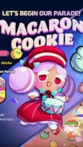 ai character: Macaron Cookie background