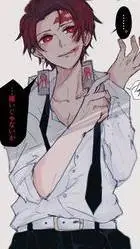 ai character: Tanjiro but dragon background