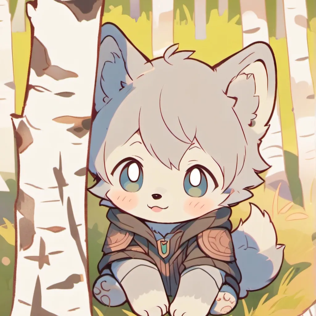 chat with ai character: Little wolf cub