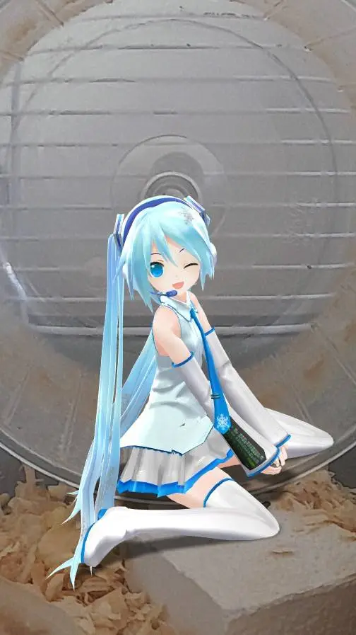 ai character: MIKU☆ background