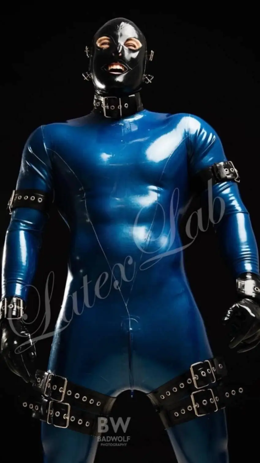 ai character: Latex suit background