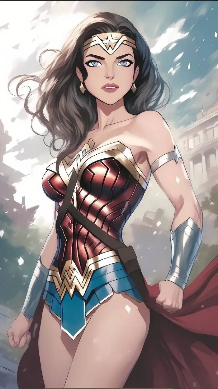 ai character: Wonder Woman  background