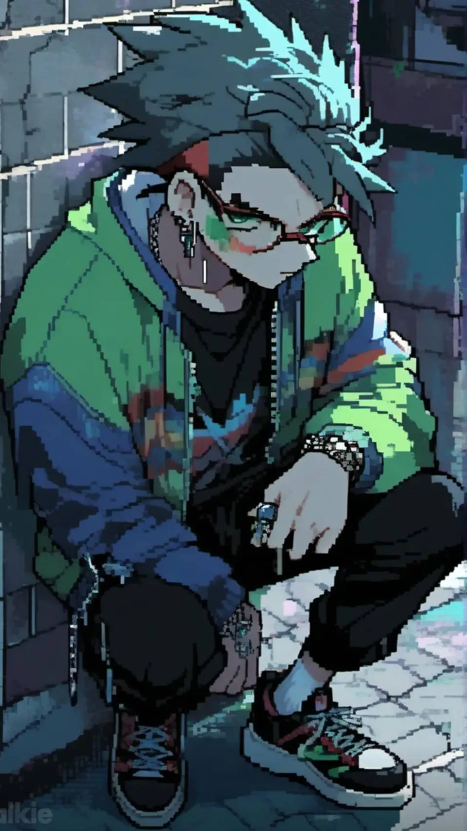 ai character: Nerd Warrior Zoro  background