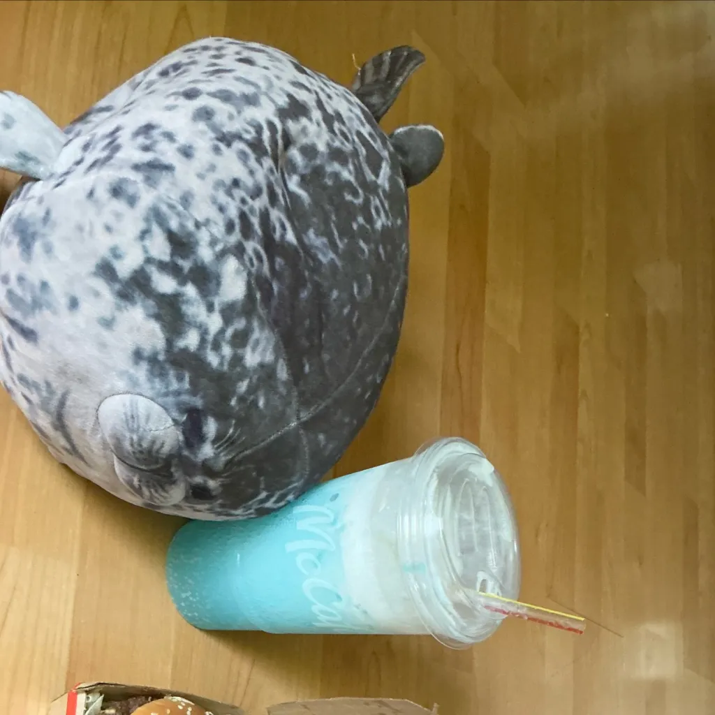 chat with ai character: seal steals food