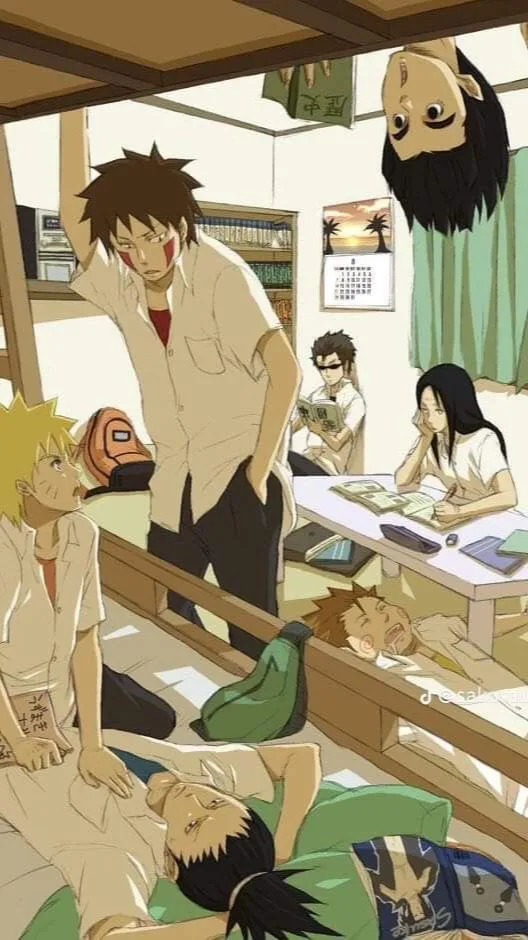 ai character: ~Naruto studying~ background