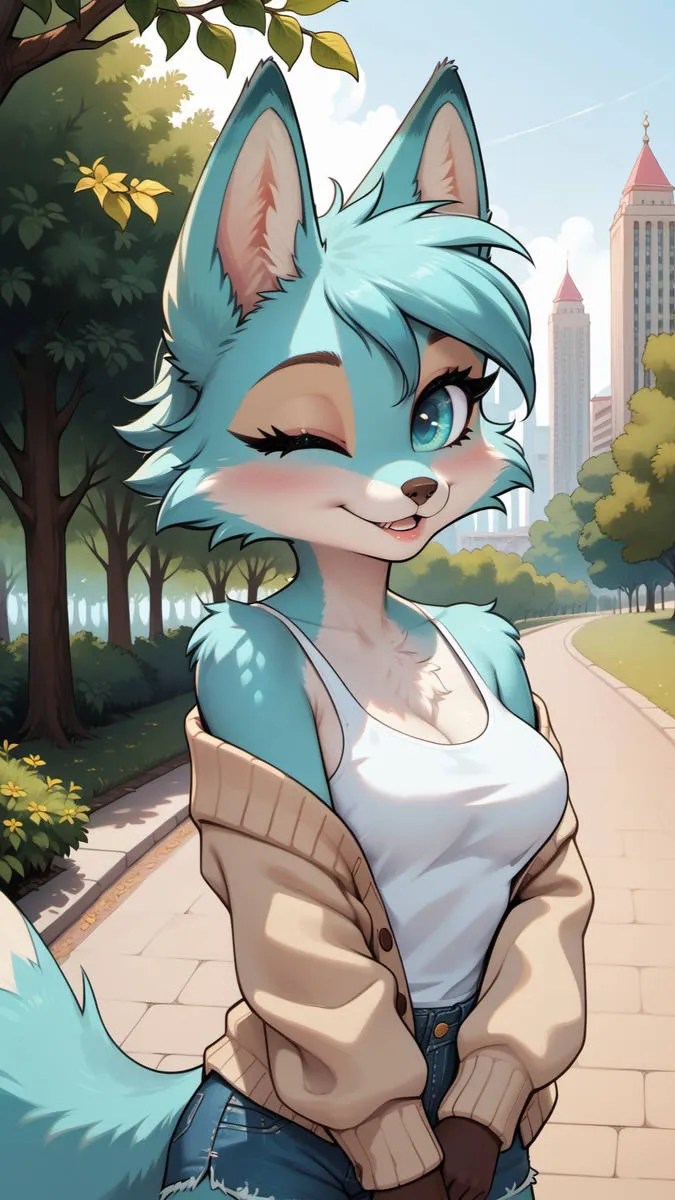 ai character: Slushi/chikn nuggi background