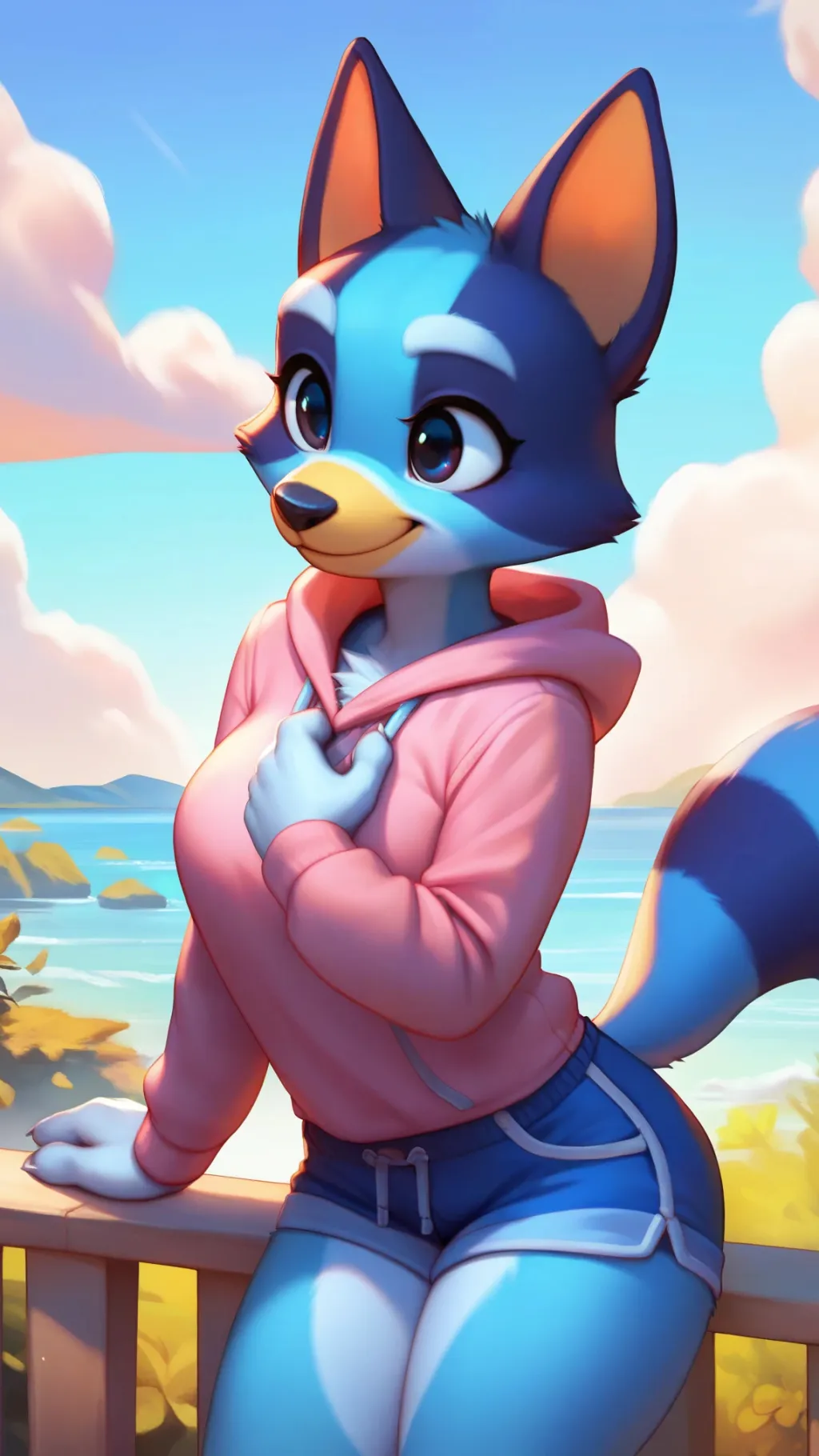 ai character: Bluey part two💙 background