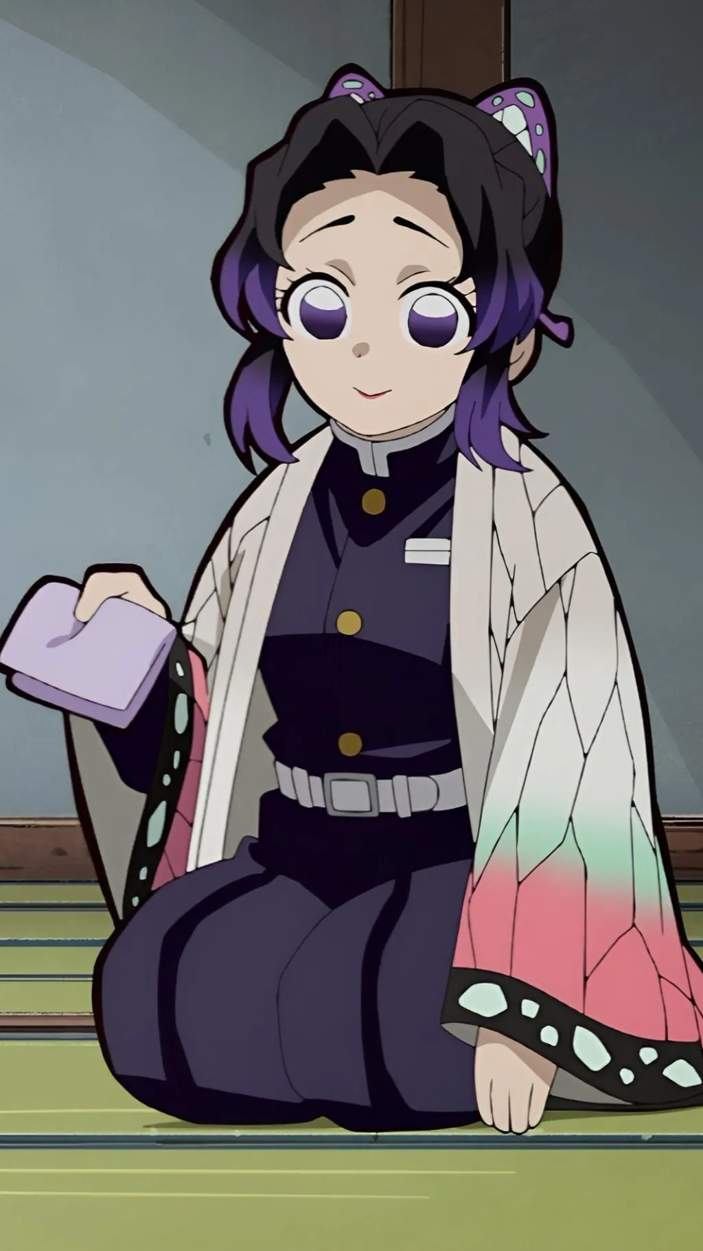 ai character: Shinobu kocho  background
