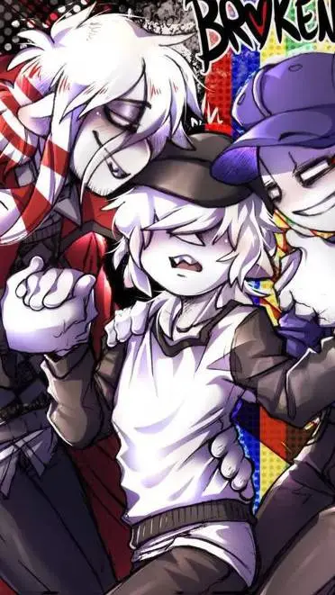 ai character: broken colors!!! background