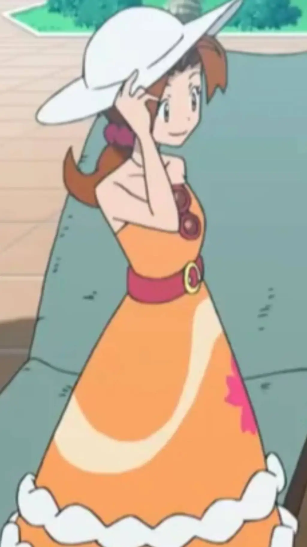 ai character: Delia Ketchum  background