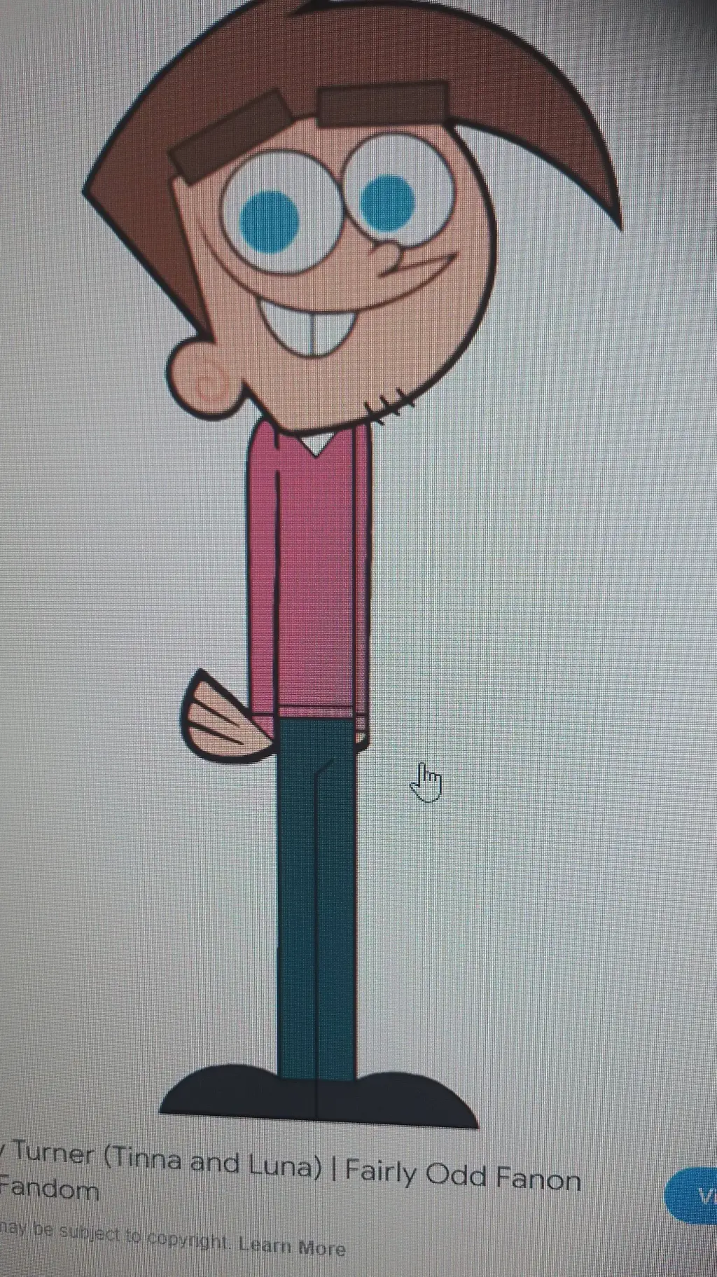 ai character: timmy turner  background