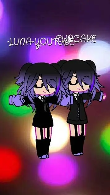 ai character: luna and cupcake background