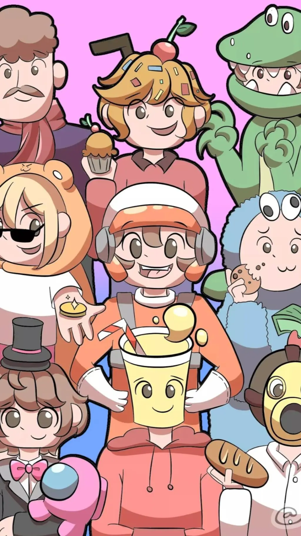 ai character: 🧦Socksfor1 gang!🪐 background