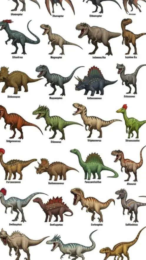 ai character: ABC dinosaurs background