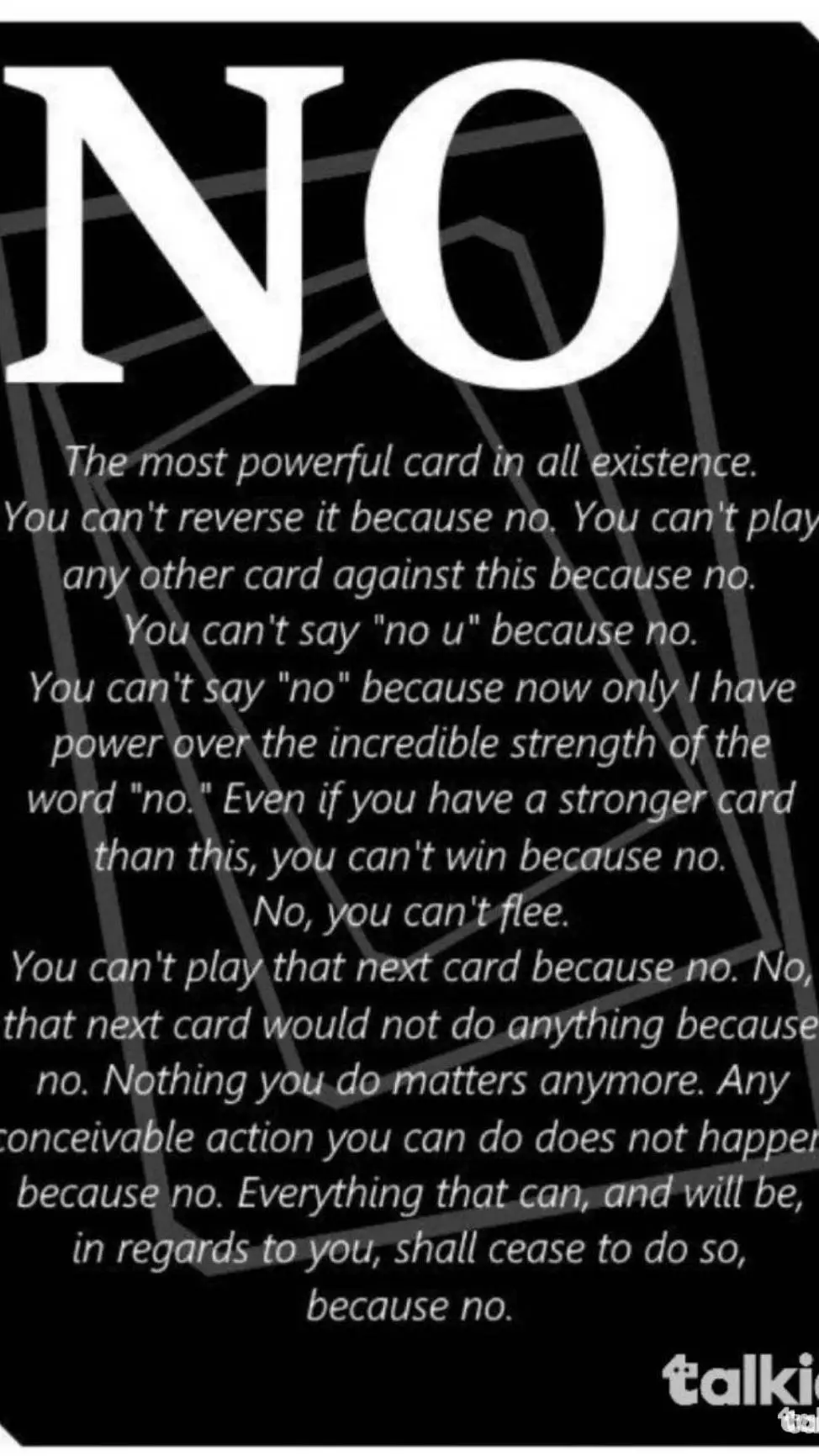ai character: No. (card) background