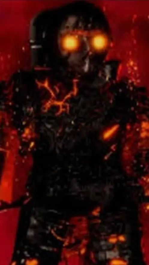 ai character: FIRE JASON  background