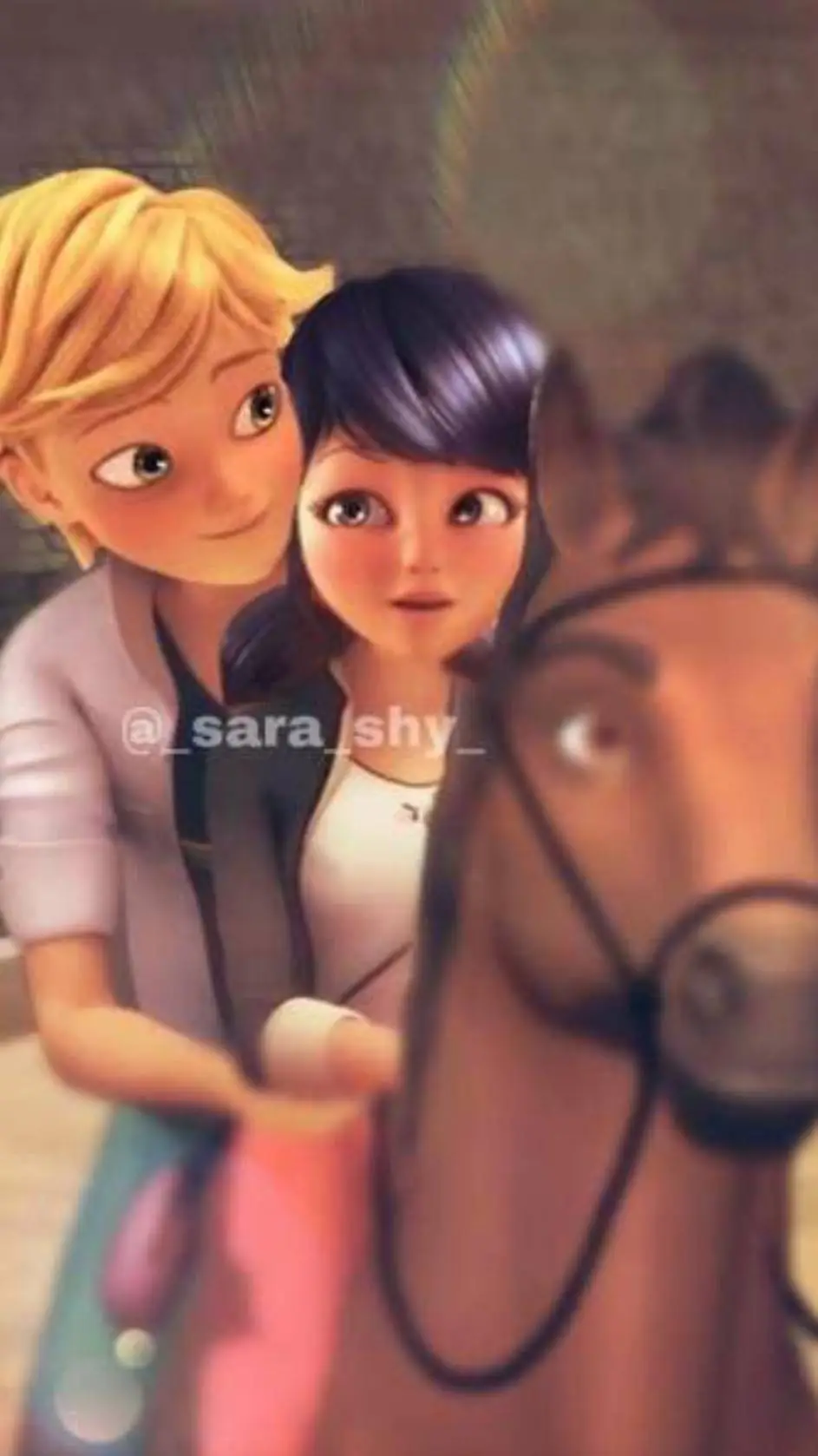 ai character: we on horse background