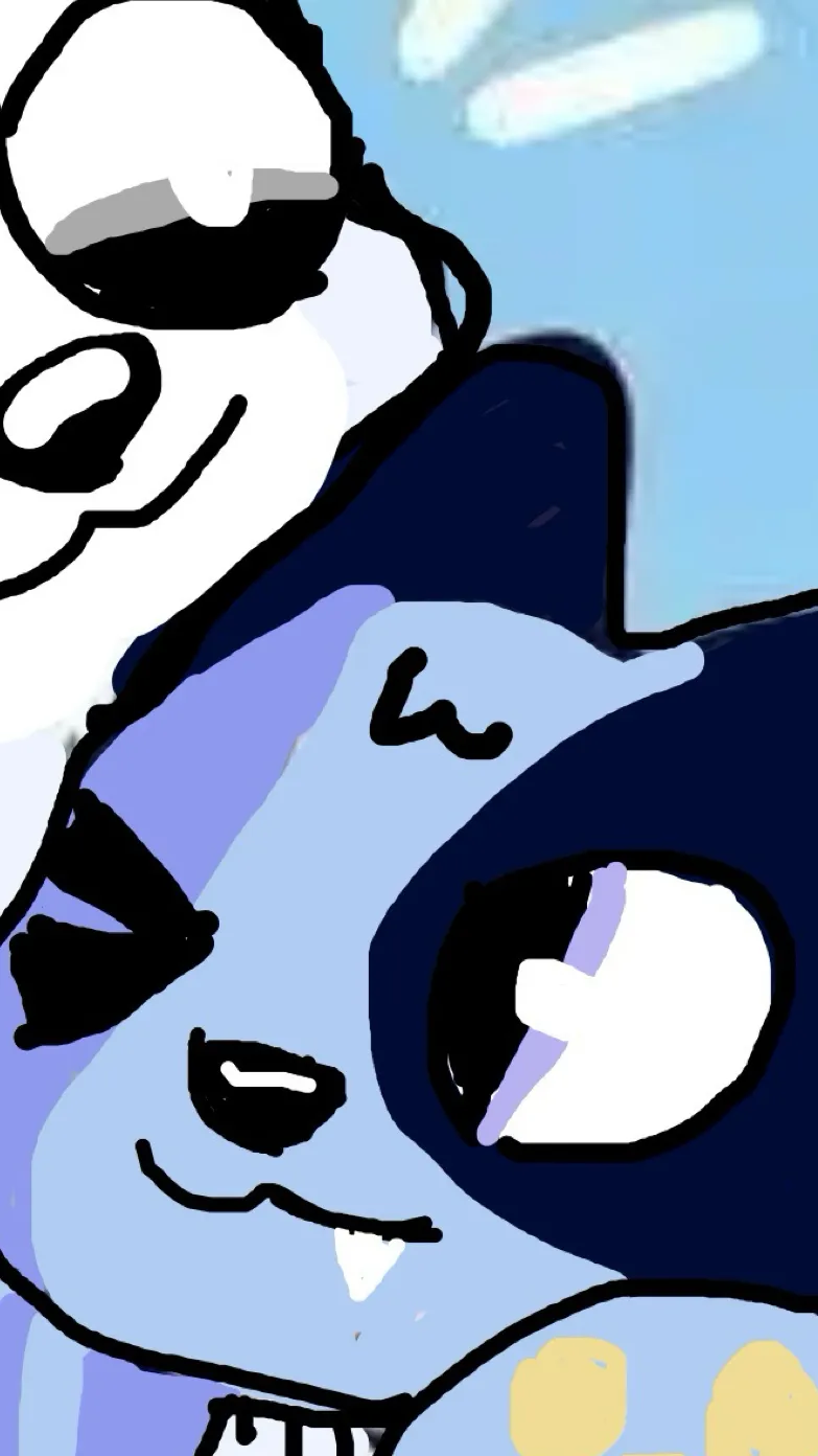 ai character: Bluey! background