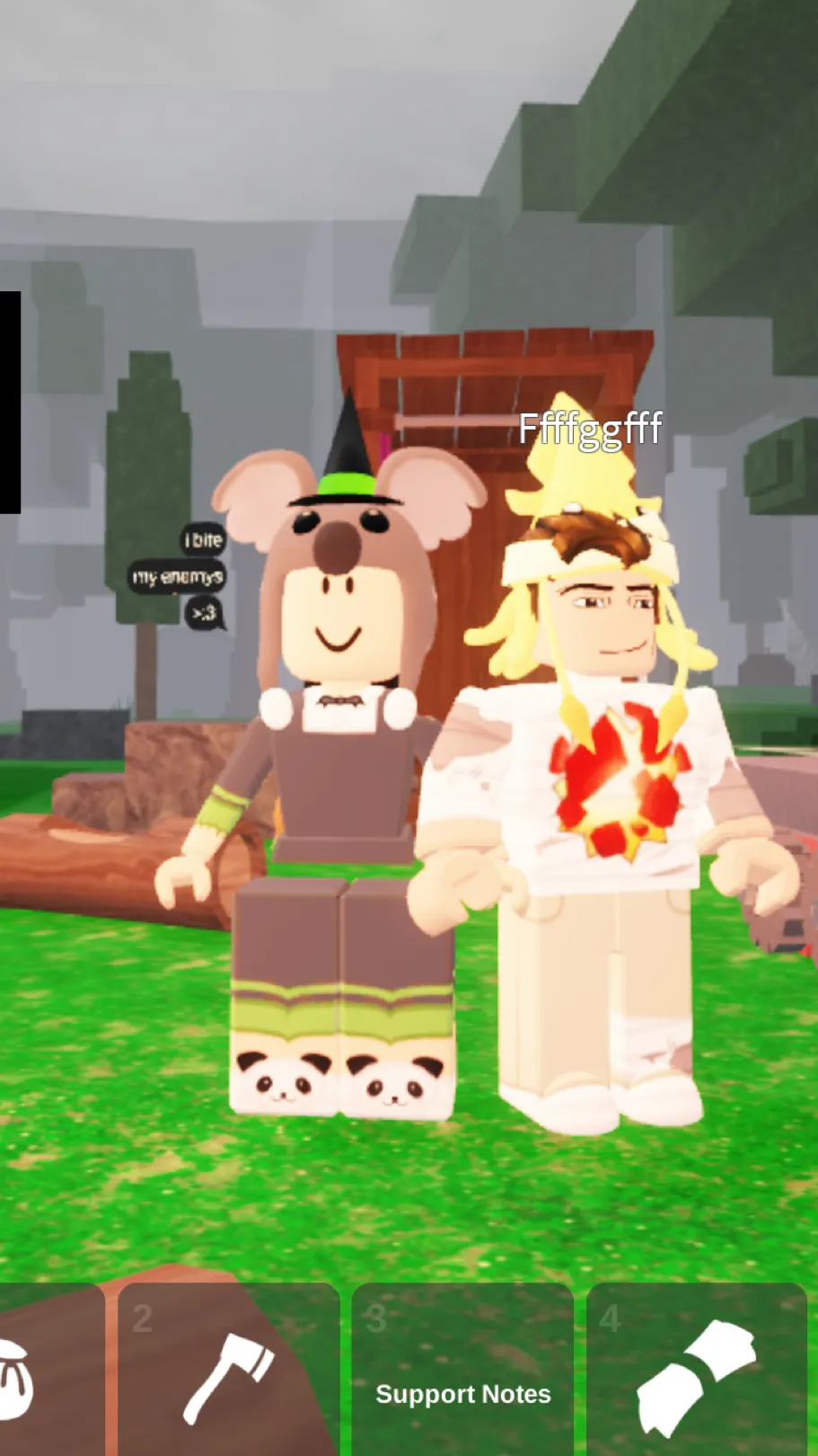 ai character: 99 nights/kids to! background