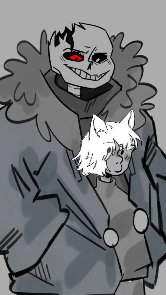 ai character: Horror sans  background