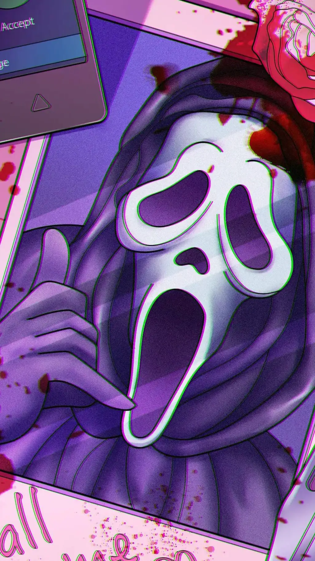 ai character: Ghostface (Scream) background