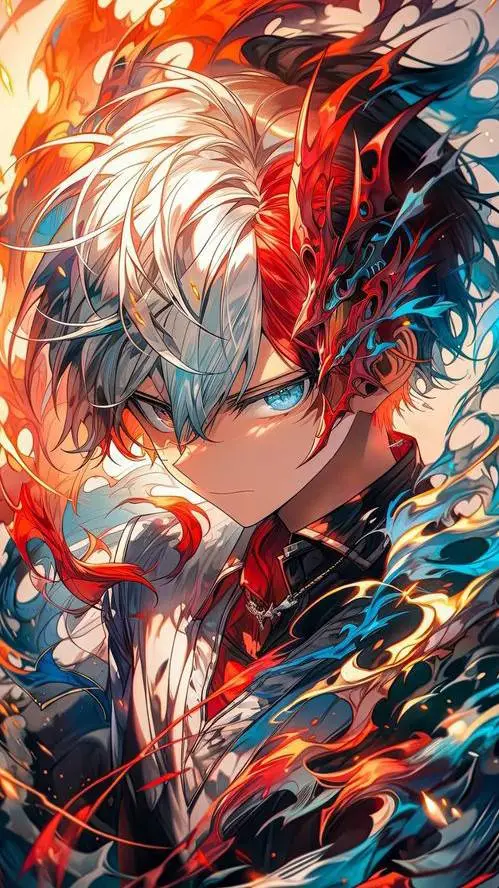 ai character: Shoto todoroki  background