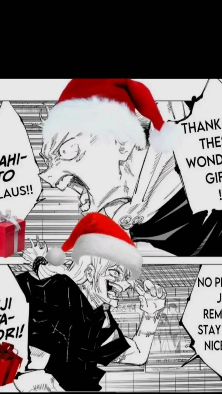 ai character: jjk christmas 🎄 background