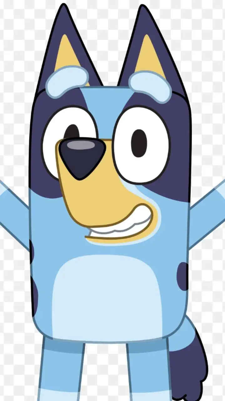 ai character: bluey background