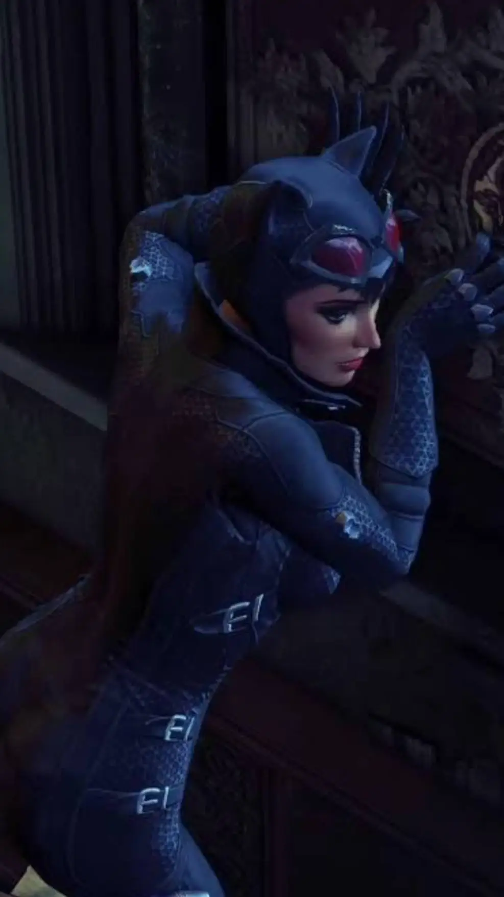 ai character: Catwoman  background